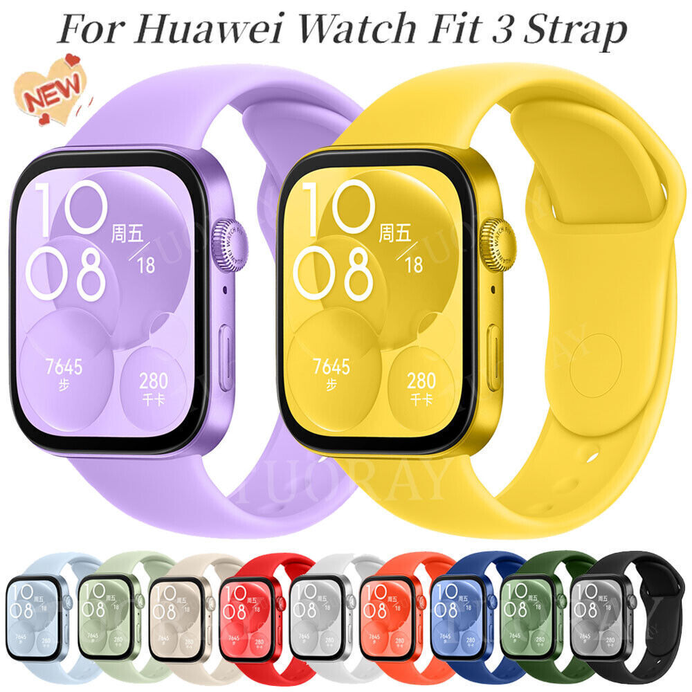 For Huawei Watch Fit 3 Watch Strap Band Silicone Wristband Bracelet Replacement