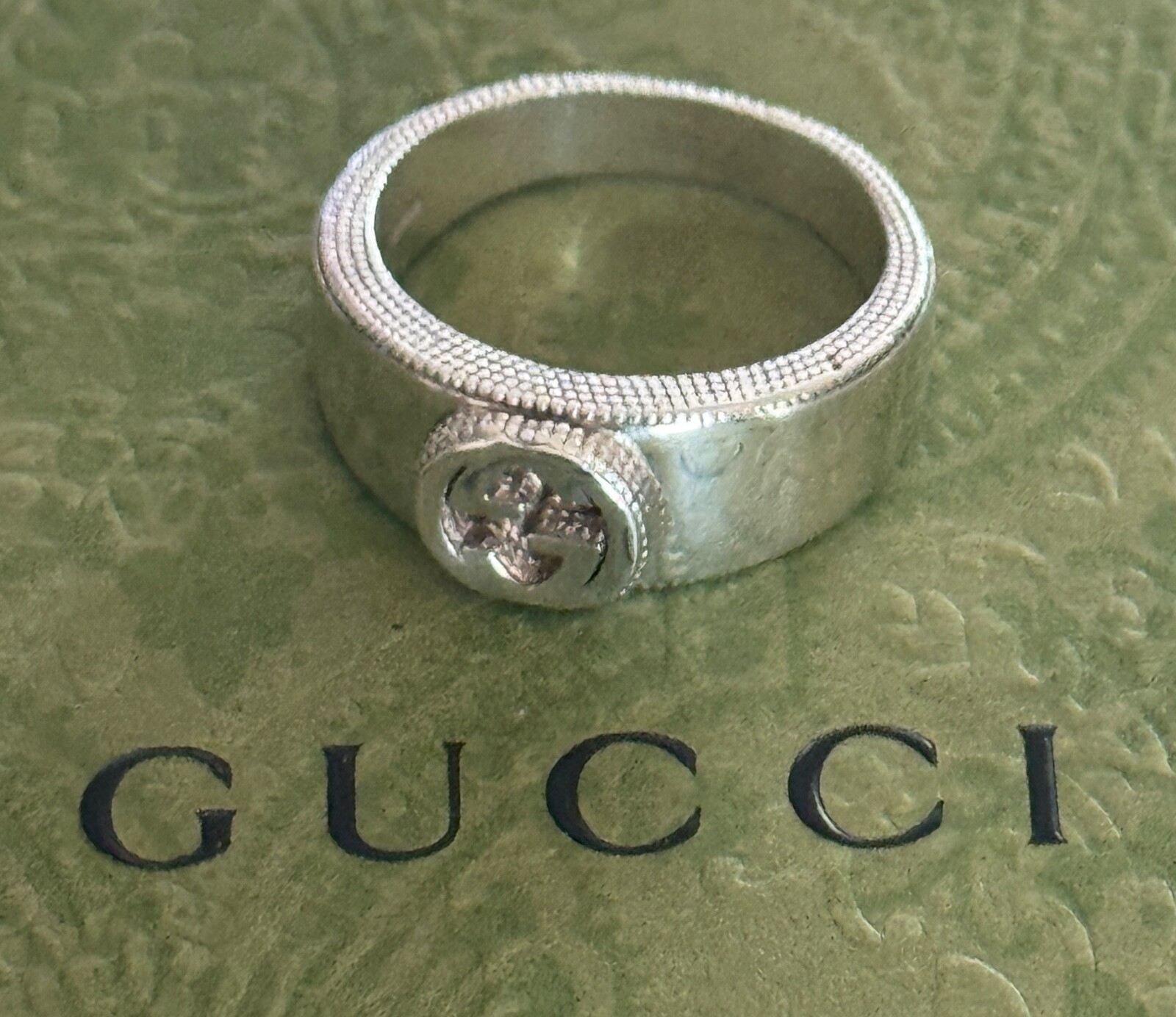 Gucci Interlocking G Ring  Sterling Silver 925  S… - image 1