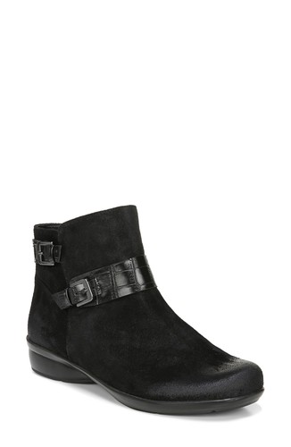 naturalizer black suede booties