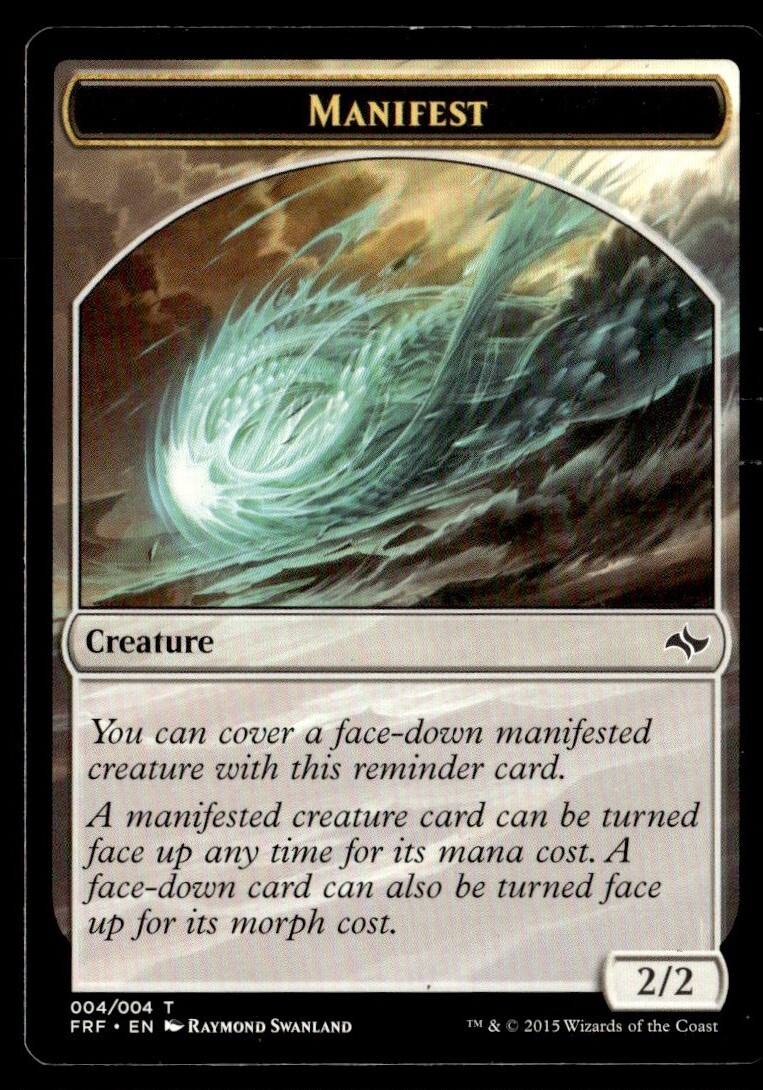 2015 Fate Reforged Manifest Token Common #4 MTG Magic the Gathering