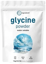 Micro Ingredients Glycine Powder 1KG 2.2 Pounds Glycine 1000mg Per Serving Su...