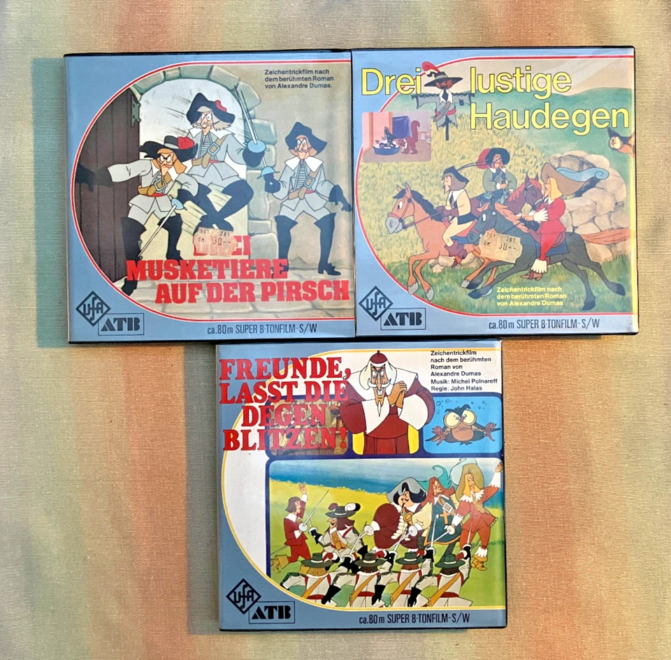 Sammlung - Super 8 - Filme - DREI GLORREICHEN MUSKETIERE - Animation - Tonfilm