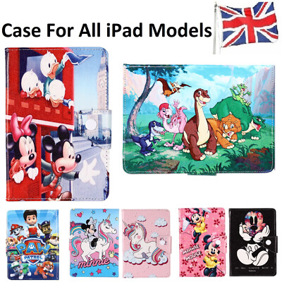 Hülle für Apple iPad alle Modelle, Kinder Ständer Cover (Jungen & Mädchen) Kleinkind Cartoon