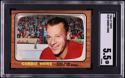 1966 Topps Hokej Gordie Howe #109 SGC 5.5 EX+