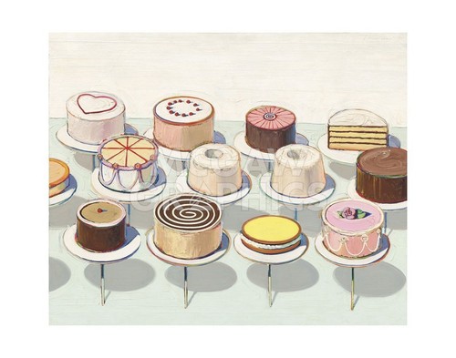Cakes 1963, Wayne Thiebaud, Wall Decor Home Art Print Poster 11" x 14" 1639