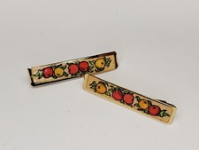 Vintage Barrettes Hair Clips Toddler Baby Child Girl Fruit Design