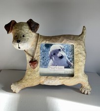 Puppy Dog Frame Hold 3.5 In Picture So Cute Beige 6x7 Photo Holder