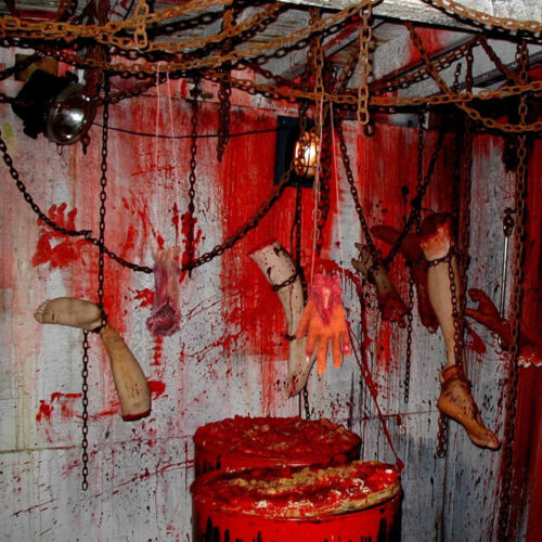 3pcs Bloody Foot prop Partes rotas del cuerpo Decoración espeluznante Decoración de la casa embrujada - Imagen 1 de 12