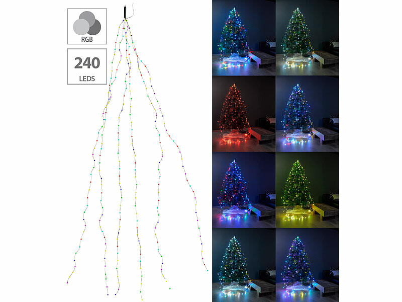 Guirlande lumineuse cascade multicolore Lunar pour terrasse et fête