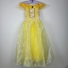Beauty The Beast Belle Costume Princess Girls Party Fancy Dress Yellow Gown 6-7