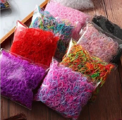 Mini Haargummis Zopf Rasta Bunt Armband Farbig Dreads Zöpfe Kinder Gummi NEU