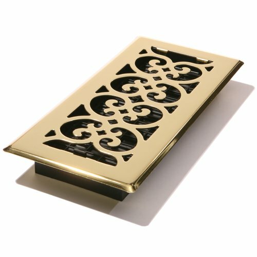 Decor Griglie 4 by 10-inch Scroll pavimento registro, marrone, SPH410 (R3T)