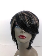 Yaki human Hair Handmade Wig layered bob ajustable cap sewing wig 1b/30