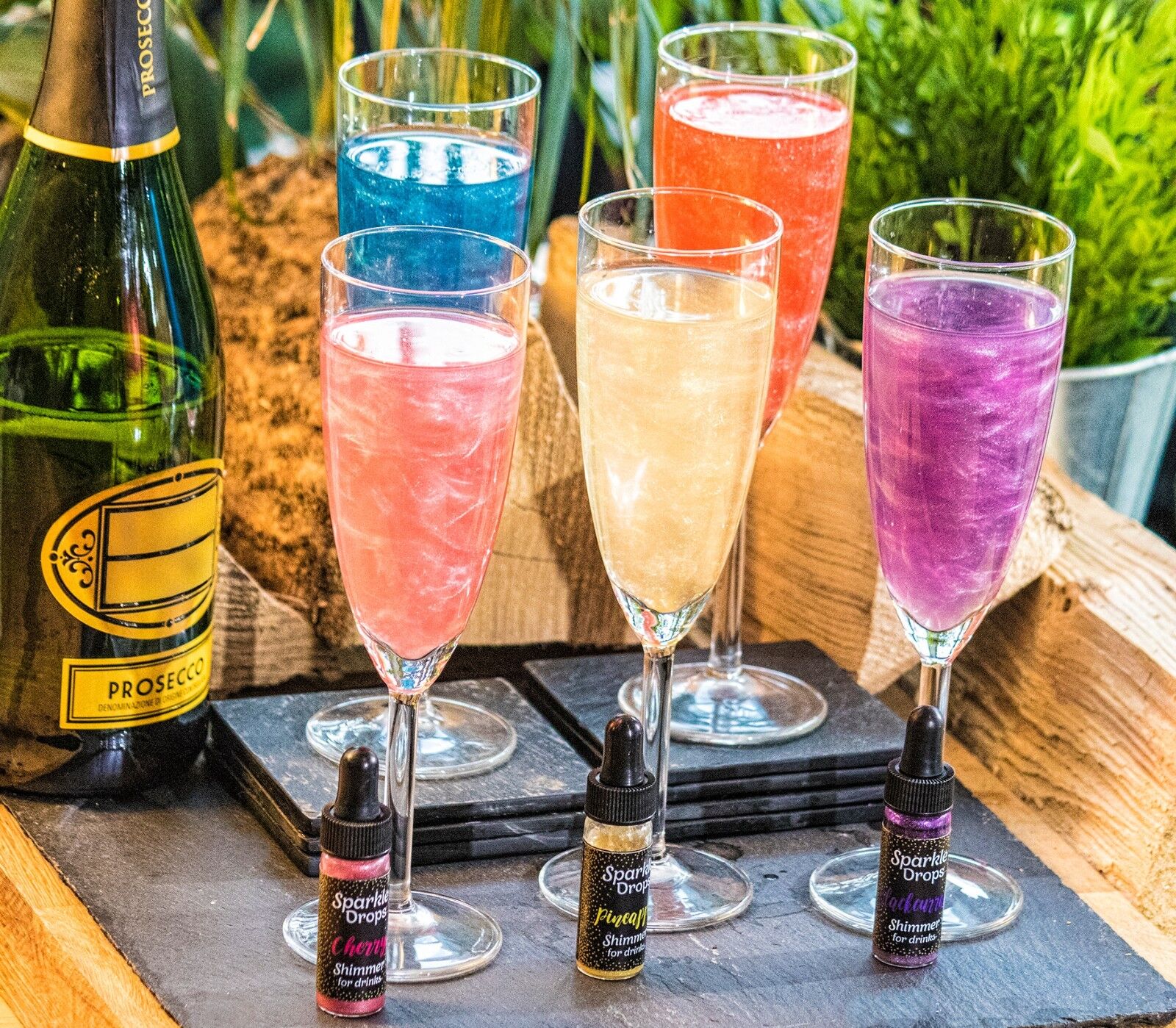 Sparkle Drops Flavoured Shimmer For drinks: Prosecco,Gin,etc! Pick & Mix  40ml!