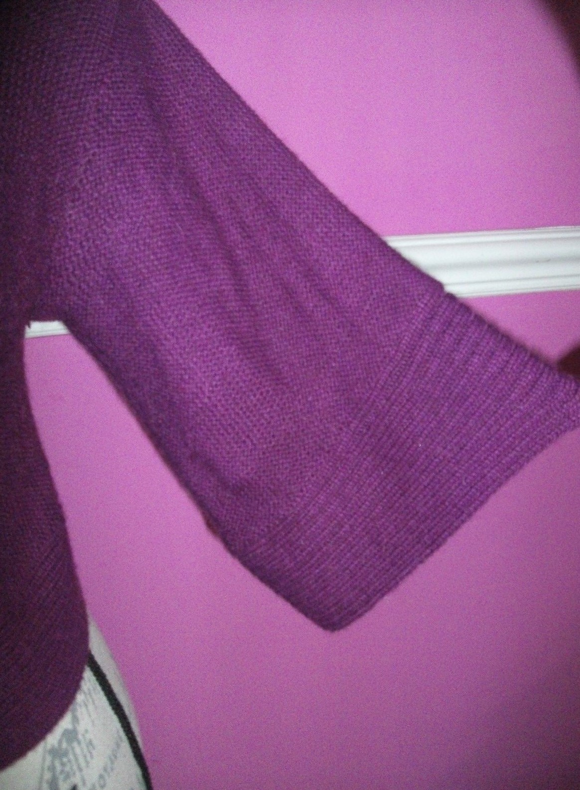 FAT FACE PURPLE 3/4 SLEEVE BELL CUFFS SHORT CARDIGAN SHUG 8 alpaca & wool mix eBay