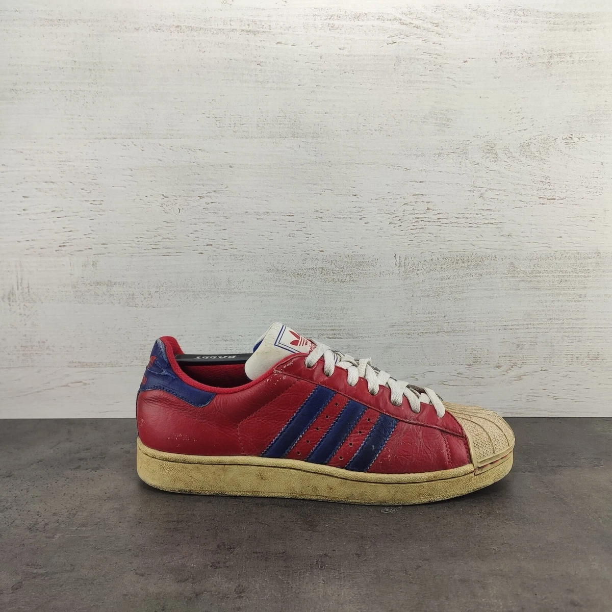 Vintage Adidas Superstar Red blue sneakers Sz US 9