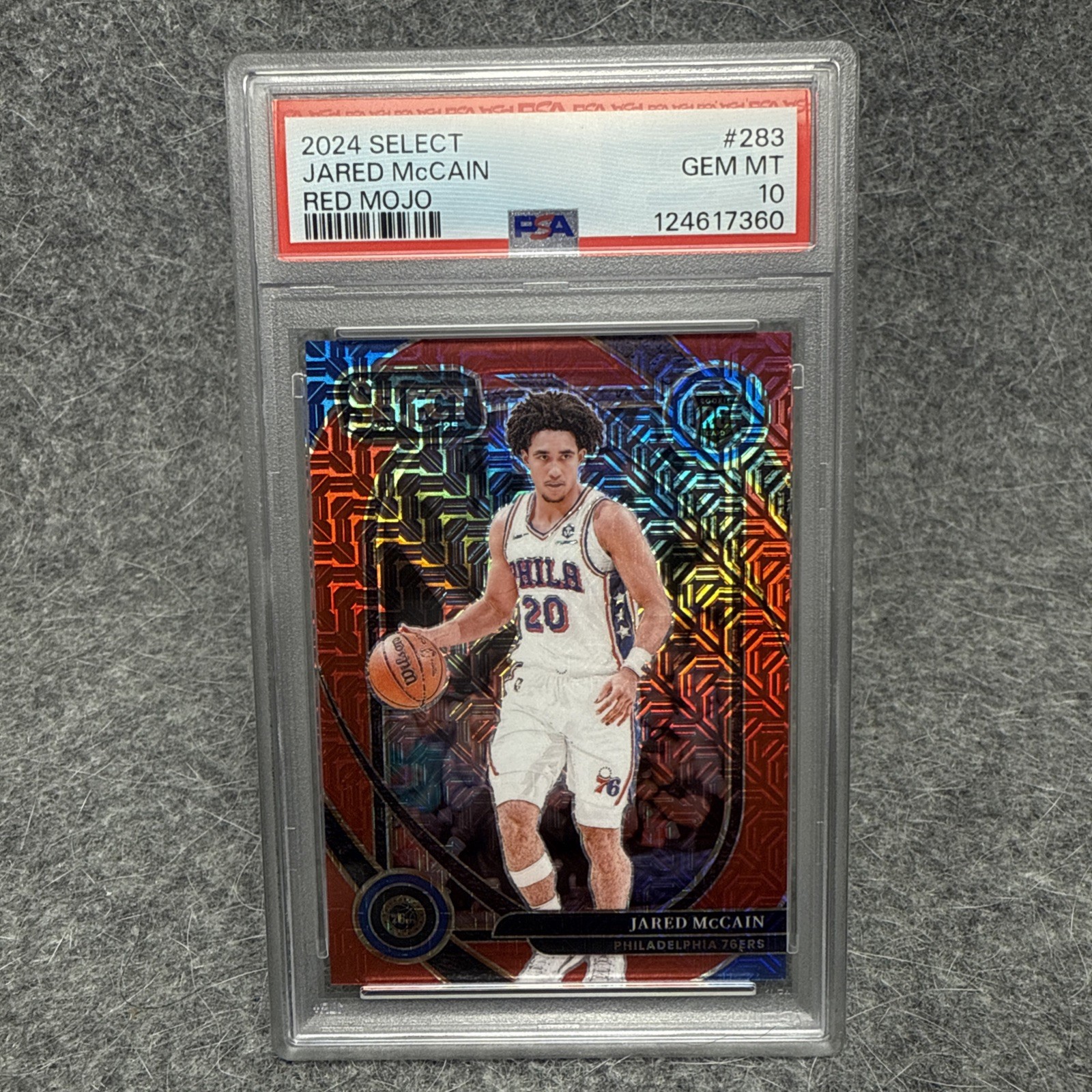 2024 PANINI SELECT RED MOJO #283 JARED MCCAIN ROOKIE RC 5/20 PSA 10