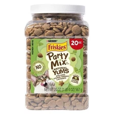 Purina Friskies Party Mix Natural Catnip Flavor Yums Treats for Cats, 20 oz