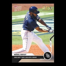 Manuel Margot - 2020 MLB Topps Now Card 402 - Print Run: 201 Tampa Bay Rays
