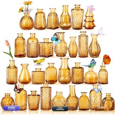 Glass Bud Vases Pack of 30 Dark Brown