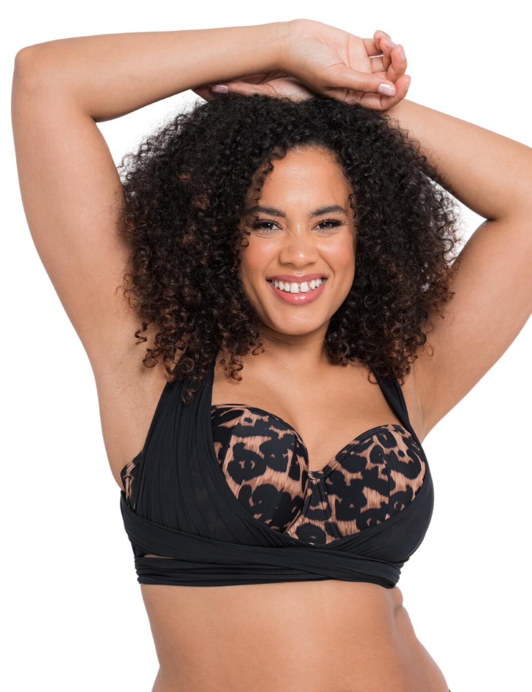 32D Curvy Kate Wrapsody Bikini Top Multiway Wired Bandeau Swimwear CS005307
