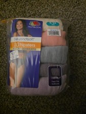 Fruit of the Loom Women's 10 PK Eversoft Cotton Low-Rise Hipster Underwear 9/2x