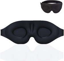 NEW Sleep Eye Mask 3D Contoured Cup Sleeping Mask & Blindfold Block Out Lig UK