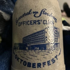 Vintage Beer Stein 0.5L General von Steuben Officers' Club Oktoberfest Germany