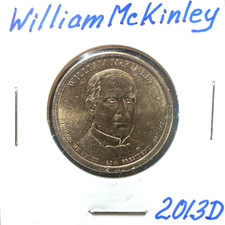 2013 D WILLIAM McKINLEY Dollar Coin - circulated