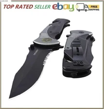 Tac-force Extra Large Grey 10.5" Folding Blade Spring Assisted Open Pocket Knife