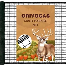 Heavy Duty 55gsm Plastic Deer Fence Netting 6.5x50ft with Reinforced Edges