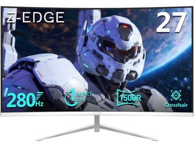 Z-EDGE UG27P-White 27 inch 1080P  1920x1080 280Hz 1 ms Curved Gaming Monitor