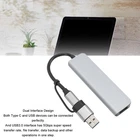 USB3.0 Hub 3 USB3.0 Data Ports Multiport 5 In 1 Type C Hub High Speed For