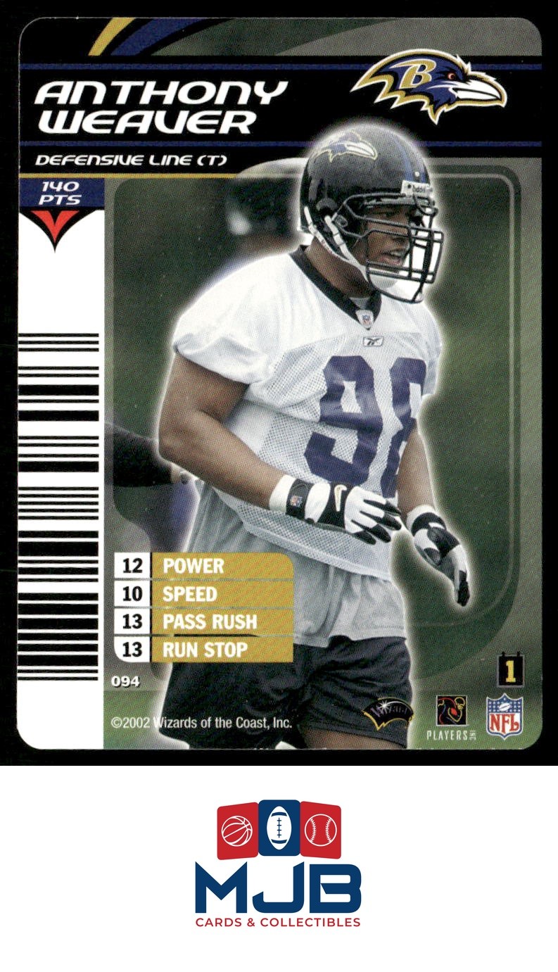 2002 NFL Showdown 1st & Goal Anthony Weaver Rookie #094