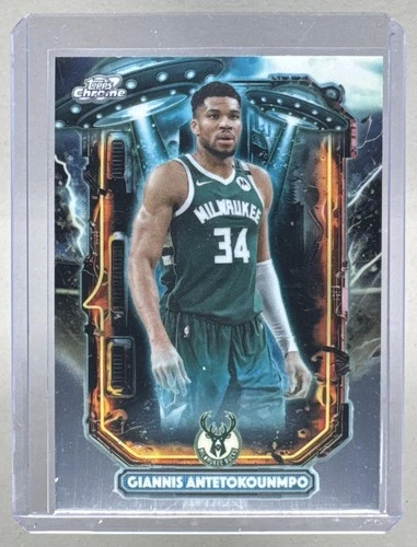 Giannis Antetokounmpo 2025 Topps Cosmic Chrome #ET-3 Extraterrestrial Talent