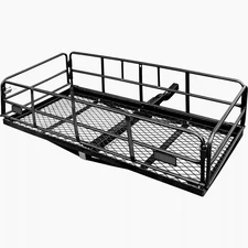 500LBS Foldable Hitch Cargo Carrier Mounted Basket Luggage Rack For SUV/Car