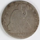 Bent 1866 Seated Liberty Half Dollar WB-8