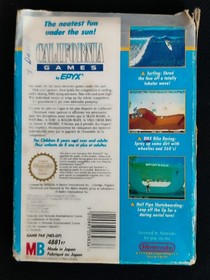 Nintendo NES jeu California Games boite FRA PAL B cartouche