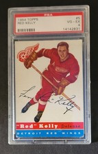 1954-55 Topps Hockey #5 Red (Leonard) Kelly PSA 4 VG