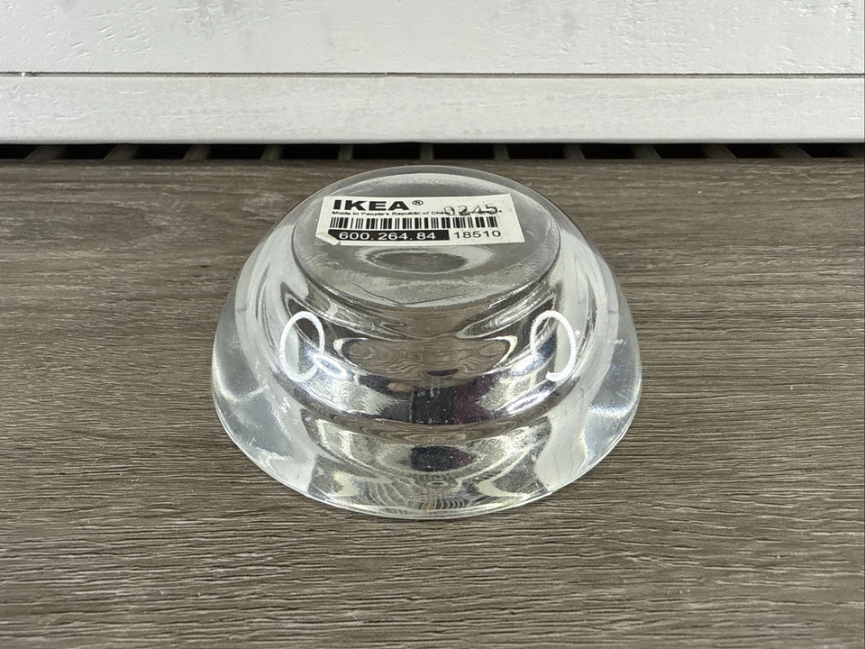 (4) Candelabros votivos ligeros de té de vidrio transparente pesado IKEA de 3"" para boda Foto 3 de 4