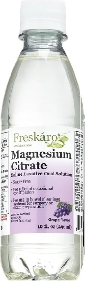 Solución oral de citrato de magnesio Freskaro 10 oz, sabor a uva (paquete de 4) Foto 2 de 4