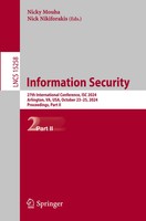 Information Security Nicky Mouha (U. A.) Taschenbuch Xiv Englisch 2024 Springer