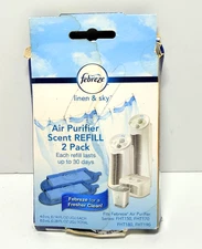 Febreze FRF102L Air Purifier Refill Linen & Sky Scent Cartridge 2 Pk New READ