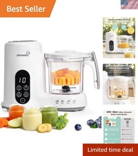 Baby Food Maker with Steam Basket, One Step Baby Food Processor Steamer Puree...