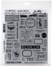 Tim Holtz Cling Stamps 7"X8.5"-Field Notes