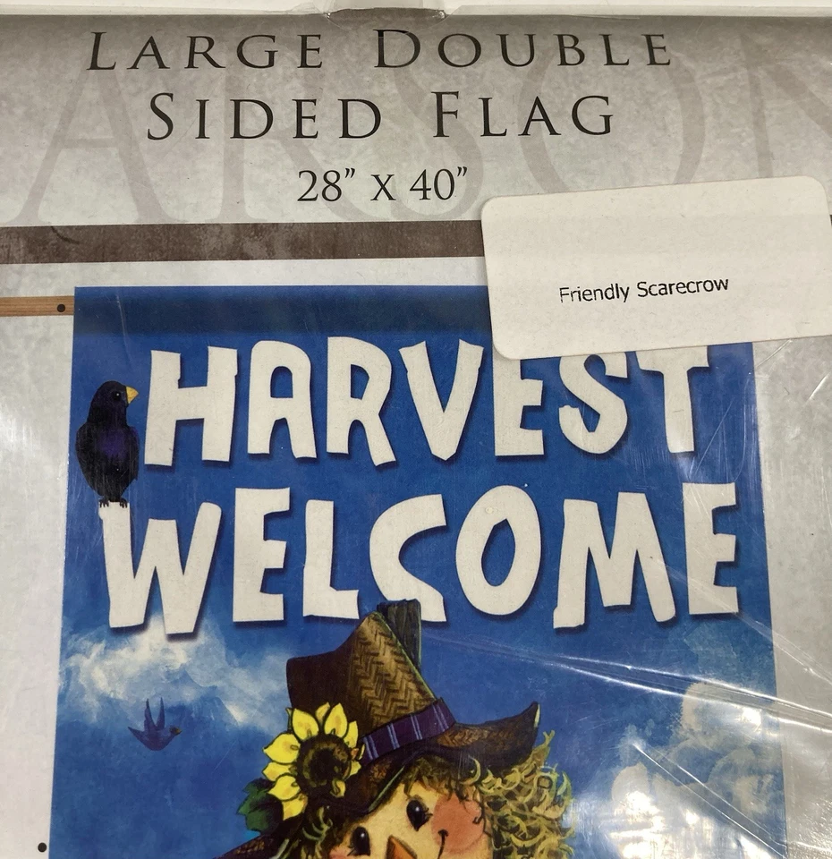 Espantapájaros Otoño Casa Bandera Halloween Fiesta Decoración Calabaza Pájaro Negro Granja Rústico Foto 4 de 4