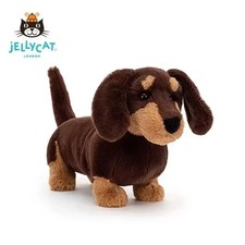 20CM Jellycat Otto Sausage Dog Plush Doll Toy Animal Party Gift Tags + Dust Bag