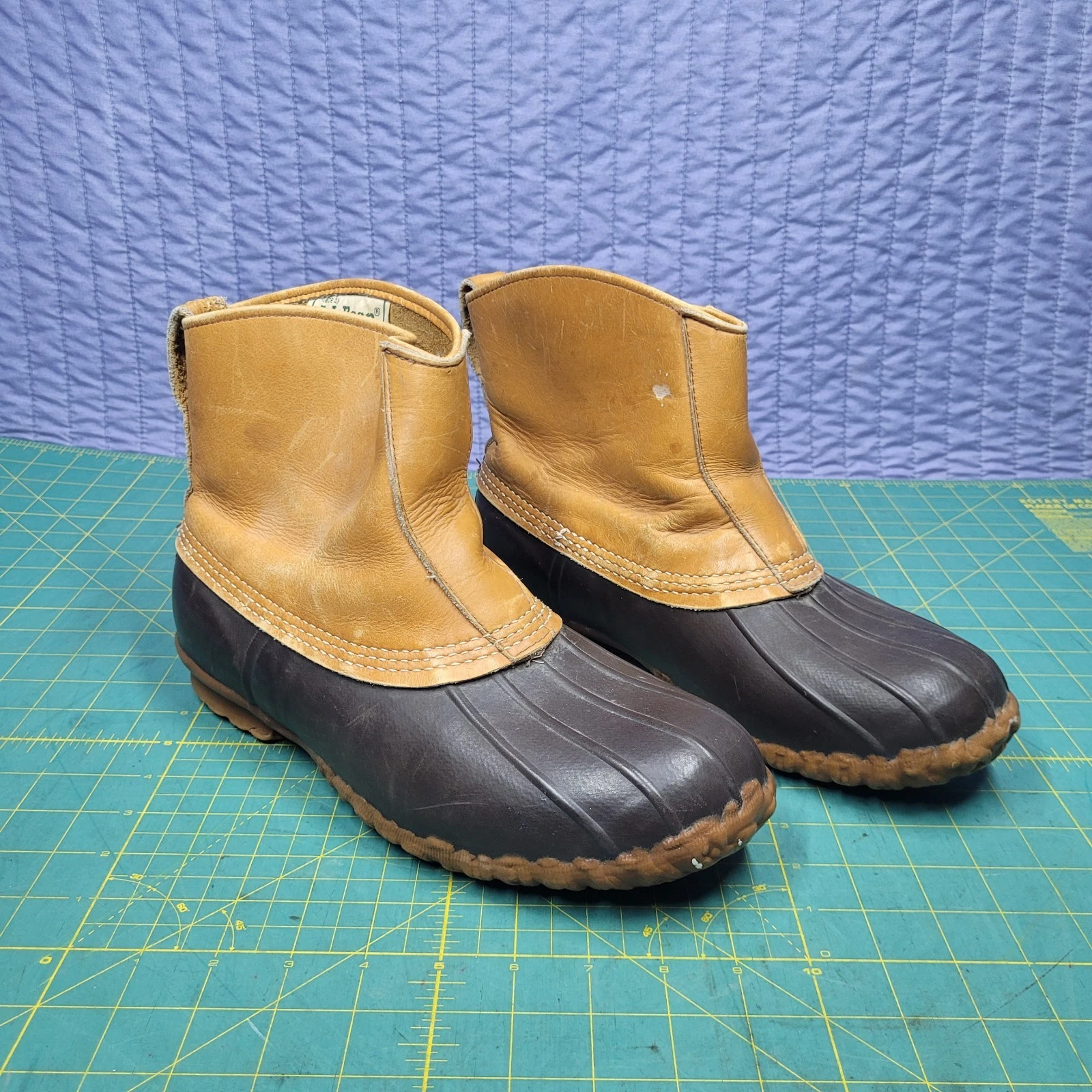 VTG LL Bean Maine Hunting Shoe Slip On, Vintage, Leather Duck Boot Mens 10 W