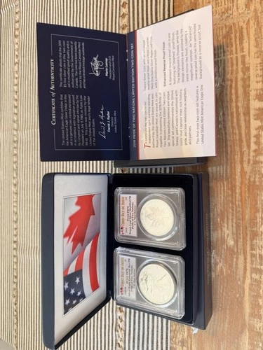 2019 Pride of Two Nations Eagle Maple Set PCGS PR70 FDOI