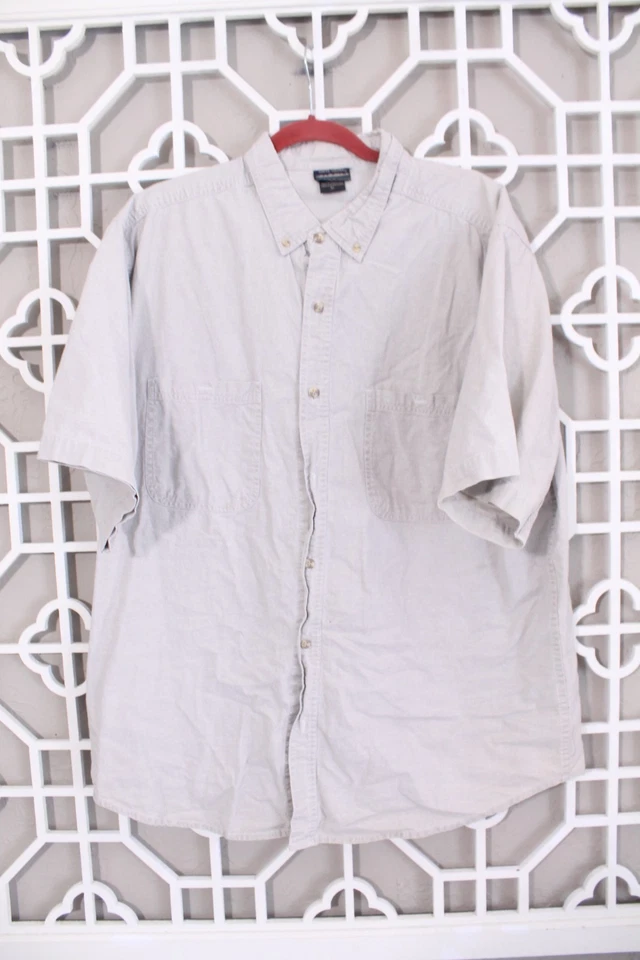 Vintage White Sierra Button Shirt Mens XL Beige Cotton Outdoors Safari Pockets - Image 2 of 4